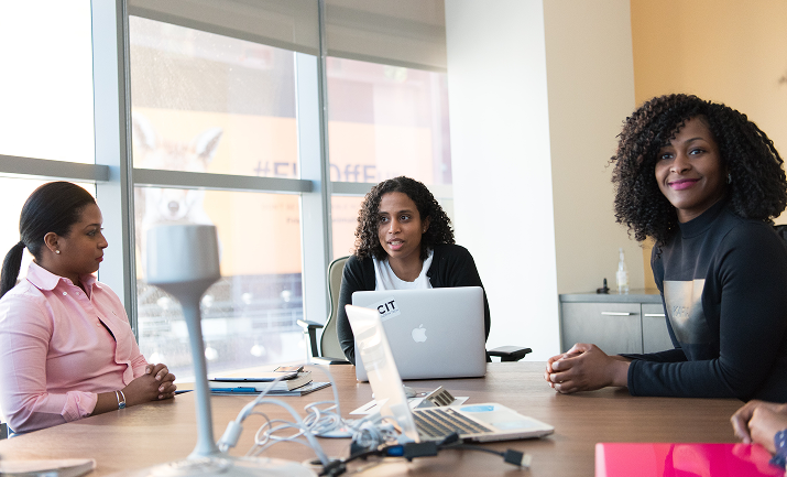 Human resources professionals in a workforce consultation